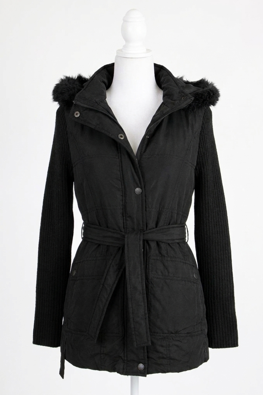 NEW GRACE AND LACE slim fit jacket with hood in black